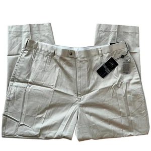 NEW Natural Issue Executive Classic Chino Flat Front Pants 44W 30L - Picture 1 of 8
