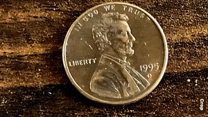 1995 D Penny Extra Letters by Designers Initials VDB - Picture 1 of 5