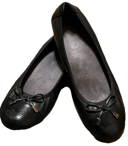 Vionic Minna Damen-Ballerinas 6,5 breit schwarz Leder Schleife bequeme Zehenkappe Schuhe - Bild 1 von 18