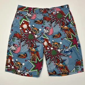Royal and Awesome Golfshorts Herren 34 mehrfarbig Cartoon Comic Buch 9,5 Schrittlänge - Bild 1 von 11