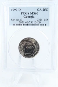 1999-D PCGS MS66 Georgia State Quarter Business Strike 25C - Picture 1 of 2