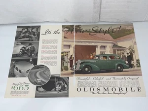 Oldsmobile Motor Car 1936 completo dos páginas casi nuevo anuncio impreso - Imagen 1 de 1