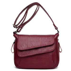 Women's Shoulder Bag Multi Pockets Crossbody Purse Leather Flapover Messenger... - Picture 1 of 7