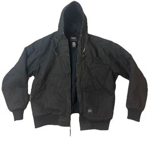 Vintage Y2K Walls Canvas Zip Hooded Work Wear Jacket Quilted Black Vintage Zipper Flaw - Bild 1 von 4