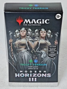MTG Modern Horizons 3 TRICKY TERRAIN Commander Deck - 100 Card Deck - BRAND NEW - Picture 1 of 7