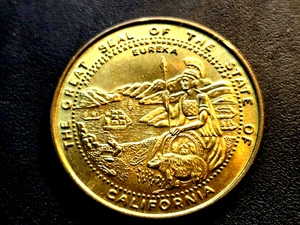 SELLO ESTADO ND DE CALIFORNIA FICHA DE LATÓN 35 MM - Imagen 1 de 3