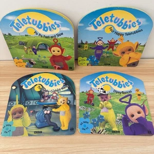 Teletubbies Flap Book BBC 1998 Vintage Paperback Books x4 ABC Book - Foto 1 di 15