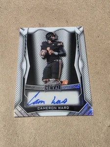 Cam Ward 2025 Leaf Metal Autograph White Refractor #59/65 Titans Auto - Picture 1 of 2