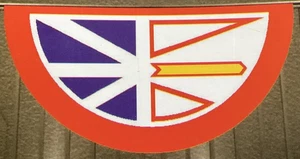 Newfoundland & Labrador Patriot Buntings Semicircular Flag 150cm x 75 cm - Picture 1 of 4