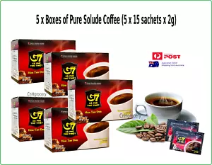 5x Trung Nguyen G7 Vietnamese Instant Black Coffee 100% Pure Soluble - Picture 1 of 1