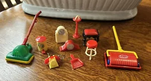 Lot of 10 Vintage Dollhouse Miniature Accessories Vacuums, Clocks, Phone, etc. - Picture 1 of 6