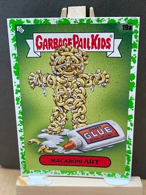 2020 Garbage Pail Kids Booger GREEN BORDER 19a MACARONI ART LATE TO SCHOOL - Image 1 of 2