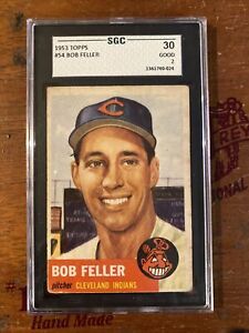 1953 Topps #54 Bob Feller SGC 2 Graded Baseball Card MLB Cleveland Indians
