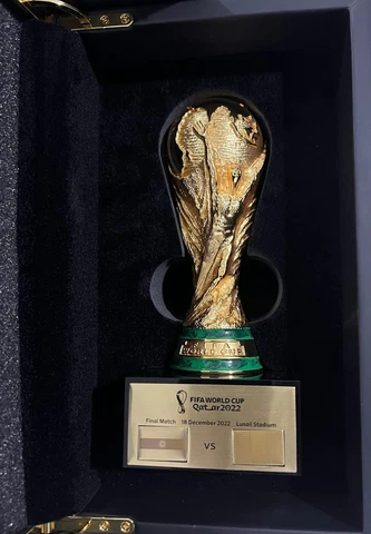 Qatar 2022 FIFA World Cup Trophy with Flags FINAL MATCH V ARGENTINA FRANCE VVIP Cover