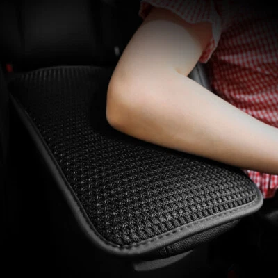 Ice Silk Fabric Universal Car Armrest Pad Covers Auto Center Console Cushion Mat - Image 1 of 4