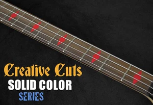 Diamonds RED Fretboard Markers Vinyl Inlay diamond Sticker Decals for ANY BASS - Picture 1 of 4