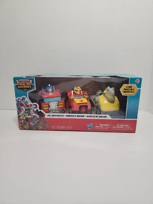 Transformers Rescue Bots Academy Pull Back Set Of 3 Optimus Prime..New - Image 1 of 4