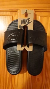 Nike Benassi Slip On Sliders in Black/Black size 10 - Picture 1 of 4