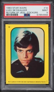 1983 Topps Star Wars Return Of The Jedi Stickers Luke Skywalker #10 PSA 9 - Picture 1 of 2