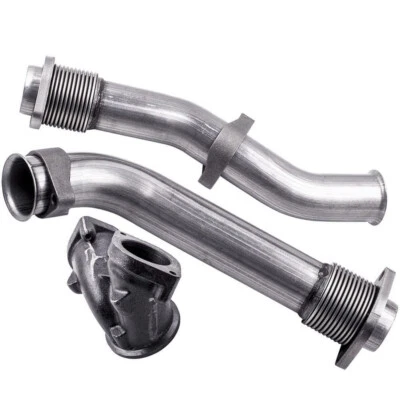 Kit de tubería turbo de acero inoxidable con fuelle para Ford Powerstroke 1999,5-2003 7,3 L Foto 1 de 4