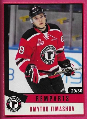 2022 Quebec Remparts 25th Anniversary DMYTRO TIMASHOV #38 Red Parallel 29/30 - Image 1 of 2