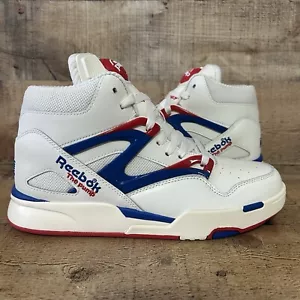 Reebok Pump Omni Zone II Herren Größe 10 weiß rot blau Leder Basketball NEU - Bild 1 von 12