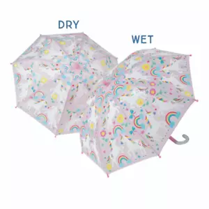 Child’s Color Changing Rainbow Unicorn Umbrella by Floss and Rock - Picture 1 of 1