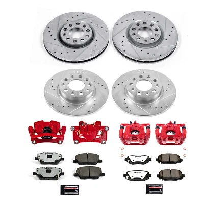 PowerStop Disc Brake Kit - Front and Rear - Fits Fiat 500X 2016-2018, Jeep Reneg — 第 1/4 张图片