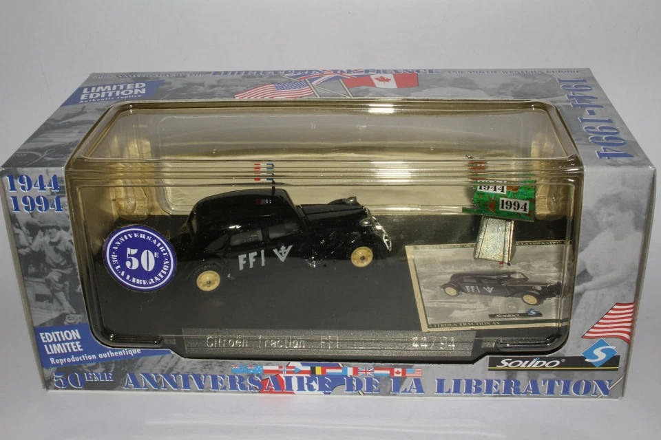 SOLIDO MILITARY #4494/39 CITROEN TRACTRION AV, FFI, ESCALA 1:50, NUEVO EN CAJA Foto 1 de 4