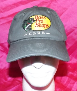 ๐ฅ NEW BASS PRO SHOPS CLUB GREY ADJUSTABLE HAT CAP HUNTING FISHING OUTDOOR SPORT - Picture 1 of 3