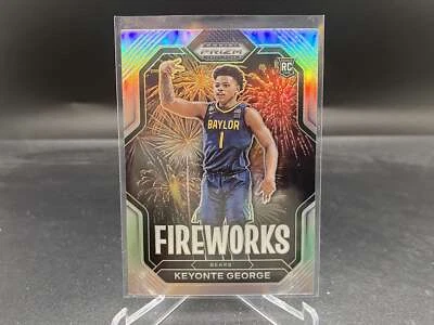 Keyonte George 2023 Prizm Draft Fireworks Silver #14 Baylor Jazz RC Rookie - Image 1 of 2