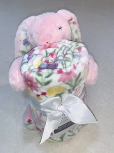 The Farmhouse by Rachel Ashwell Kids Easter Plush Rabbit & Throw Blanket Set New - Picture 1 of 8
