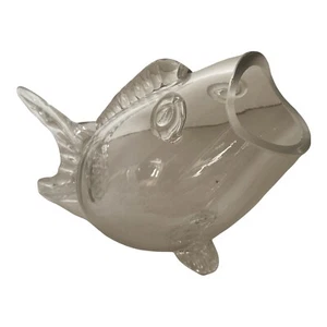 Mid-Century Modern Vintage Blown Glass Fish Sculpture Fish Vase - Picture 1 of 8