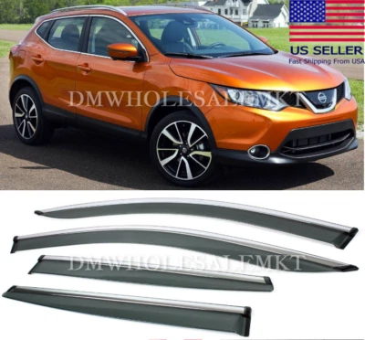 Para Nissan Rogue 2014-2020 Viseras de ventana Protector solar Deflector de lluvia Pantalla de ventilación Foto 1 de 4