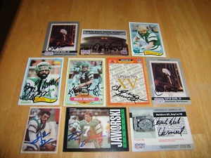 Philadelphia Eagles Autographed Football Card Lot 1980 Super B - Picture 1 of 5