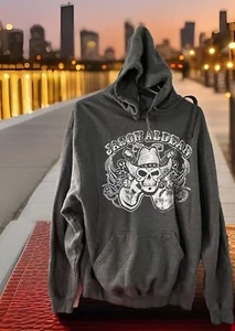 Jason Aldean sz L Gray Hoodie Country Dice Skull guitars - Picture 1 of 6
