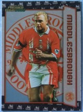 Merlin Premier Gold 2000 - Middlesbrough Club card with Paul Gascoigne