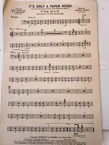 Vtg 1945 It’s Only A Paper Moon Ensemble Sheet Music See photos - Picture 1 of 4