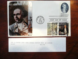 RARE US FDC #1732 & CANADA #763- 4 DOUBLE NATION ONLY 19 COVERS EXIST $25 - Picture 1 of 3