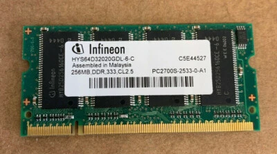 Infineon 256MB HYS64D32020GDL-6-C DDR 333 Laptop Memory - Image 1 of 2