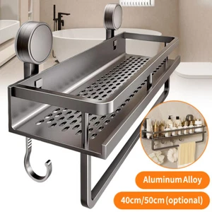 Shower Caddy Shelf Organizer Rack Rust-Proof With 5 Adjustable Hooks & Towel Bar - Picture 1 of 23