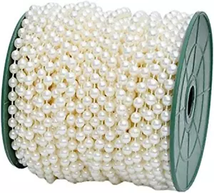 5Mm Faux Pearl Beads Garland Pearl Bead Roll Strand for Wedding Party Decoration - Picture 1 of 9