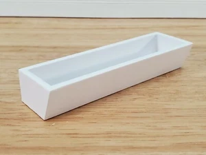 Dollhouse Garden Window Flower Box White Wood 1:12 Scale Miniature 3 7/16" long - Picture 1 of 4