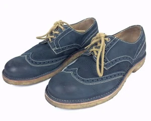 Zapatos Frye Para Hombre Talla 10D Punta de Ala Semi Brogue Azul Nubuck Suela Crepé 84435 - Imagen 1 de 10