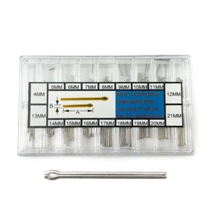 Stainless Steel Split Pins Watch Bracelet Links 0.8mm Diameter, 4mm - 21mm 180pc - Picture 1 of 1
