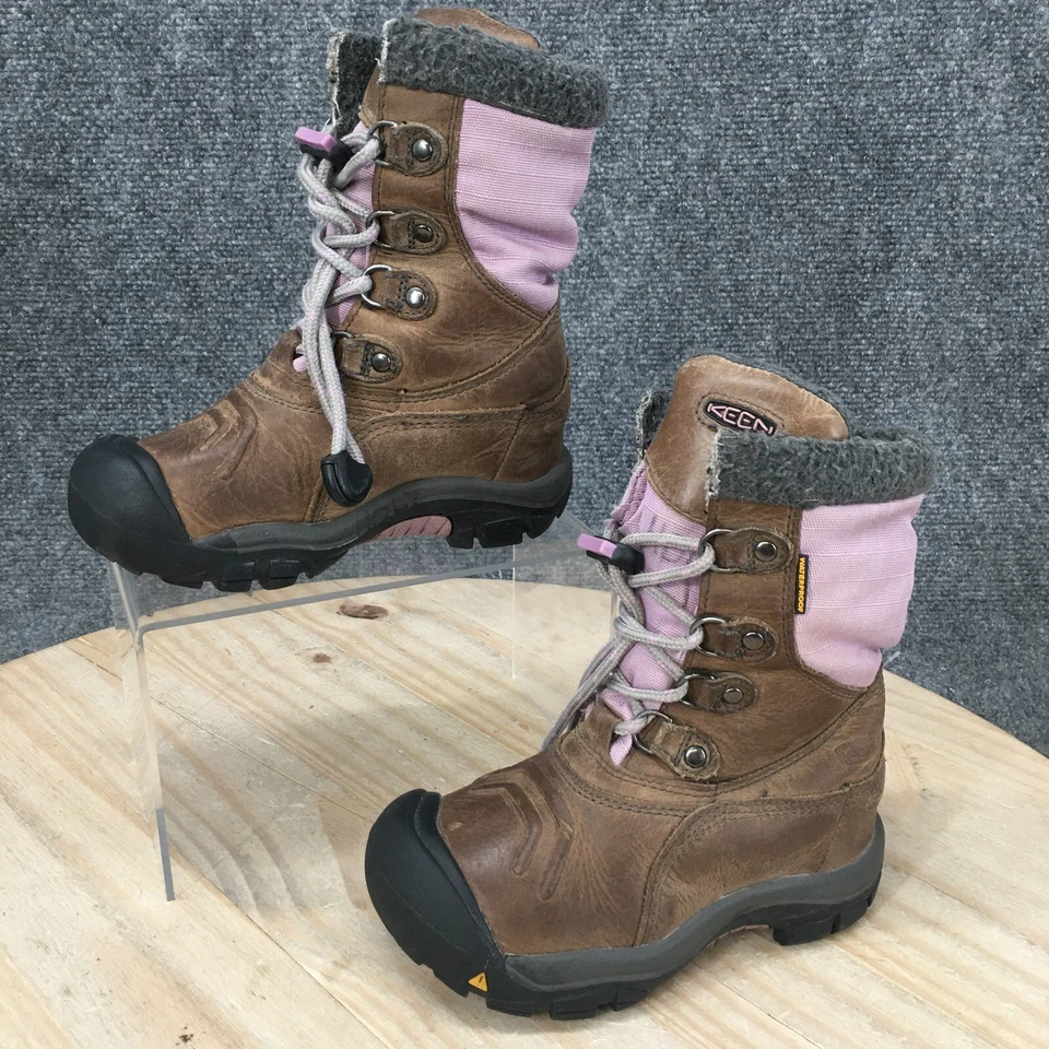 Keen Botas de Senderismo Niños 11 Impermeables Con Cordones Media Pantorrilla Marrón Púrpura Gris  Foto 1 de 4