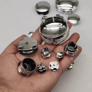 10-32mm Round Plastic End Caps Plugs Tube Pipe Inserts Plated / Stainless Steel - Picture 1 of 12