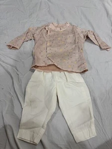 2-Piece Indian Kurti-Style White and Pink Outfit for Child, D’Fusion - Picture 1 of 14