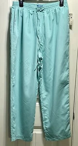 KORET Sport Pants Petite Womens Large Turquoise Drawstring Pull On Elastic Waist - Picture 1 of 16