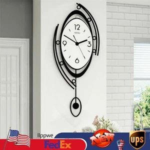Modern Nordic Wall Clock 3D Creative Clock Living Room Bedroom Art Decor New - Picture 1 of 5